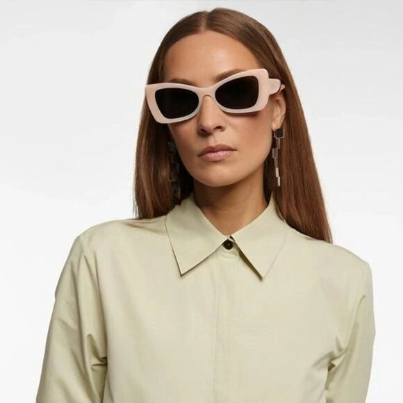 NEW Celine CL40236I 72A CELINE 3 DOTS Pink Grey Women Butterfly Sunglasses